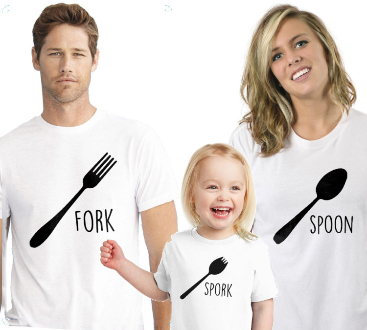 Fork Spoon Spork Cute Family Group Shirt