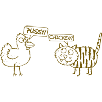 Chicken...pussy Funny T-shirt 