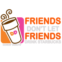 Friends don't let friends drink starbucks coffee t-shirt