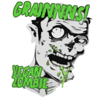 Grainnns! Vegan Zombie - Vegetarian zombie, Funny Zombie T-Shirt
