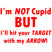 I'm Not Cupid But I'll Hit Your Target With My Arrow!  Funny Valentine's Day Shirt