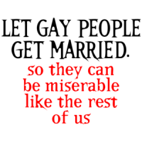 Let Gay People Get Married, So They Can Be Miserable Like The Rest Of Us Funny Shirt