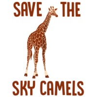 Save the sky camels - funny giraffe t-shirt