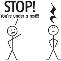 Stop! You're under a rest! Pun T-Shirt