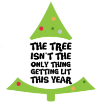 The tree isn't the only thing getting lit this year - funny Christmas Drinking T-Shirt