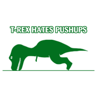 T-rex Hates Pushups Funny T-shirt