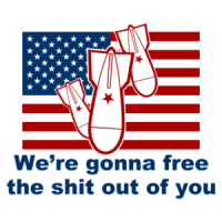 Usa We're Gonna Free The Shit Out Of You! Funny Usa T-shirt