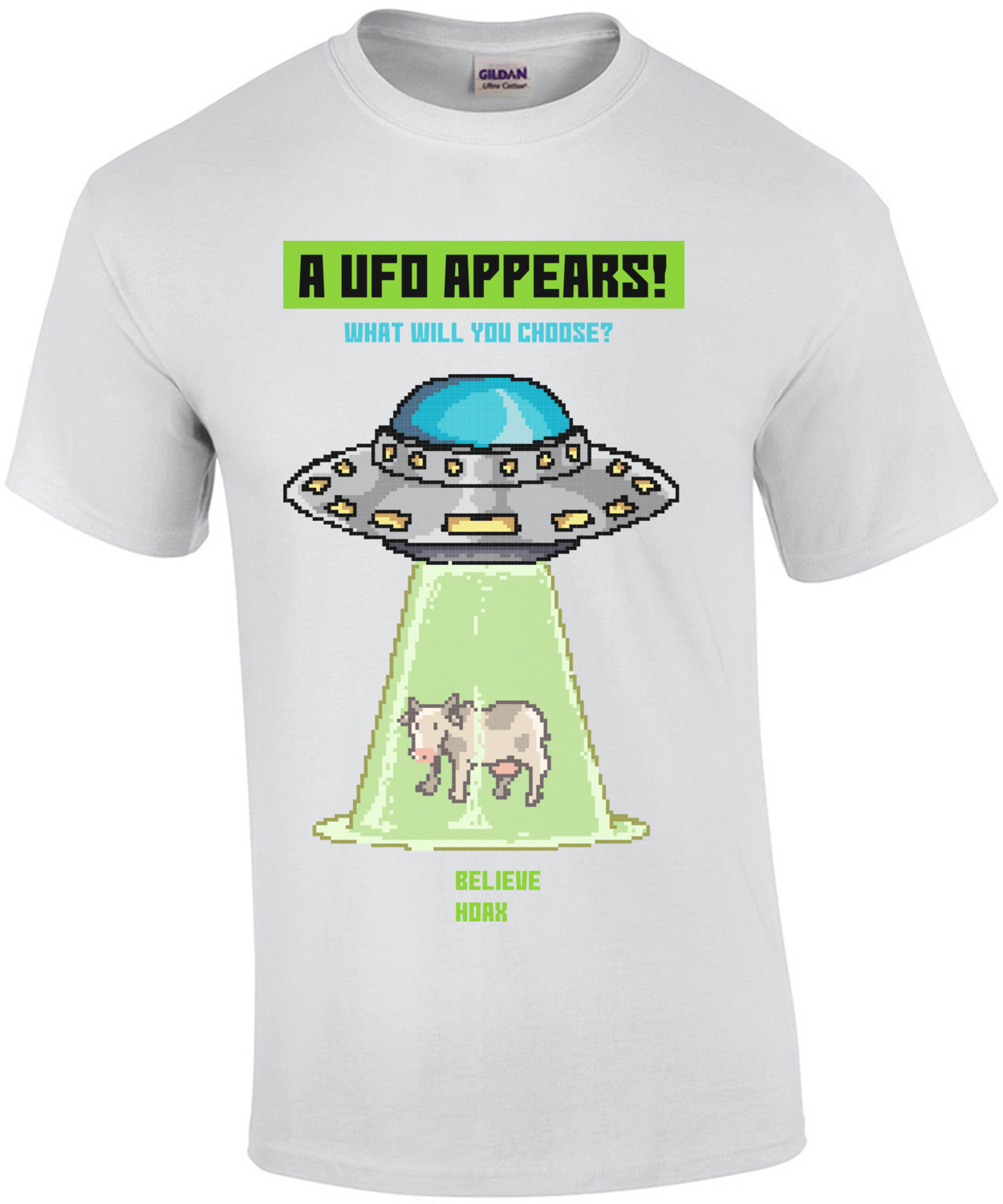 A Ufo Appears What Will You Choose Believe Or Hoax Retro T-Shirt