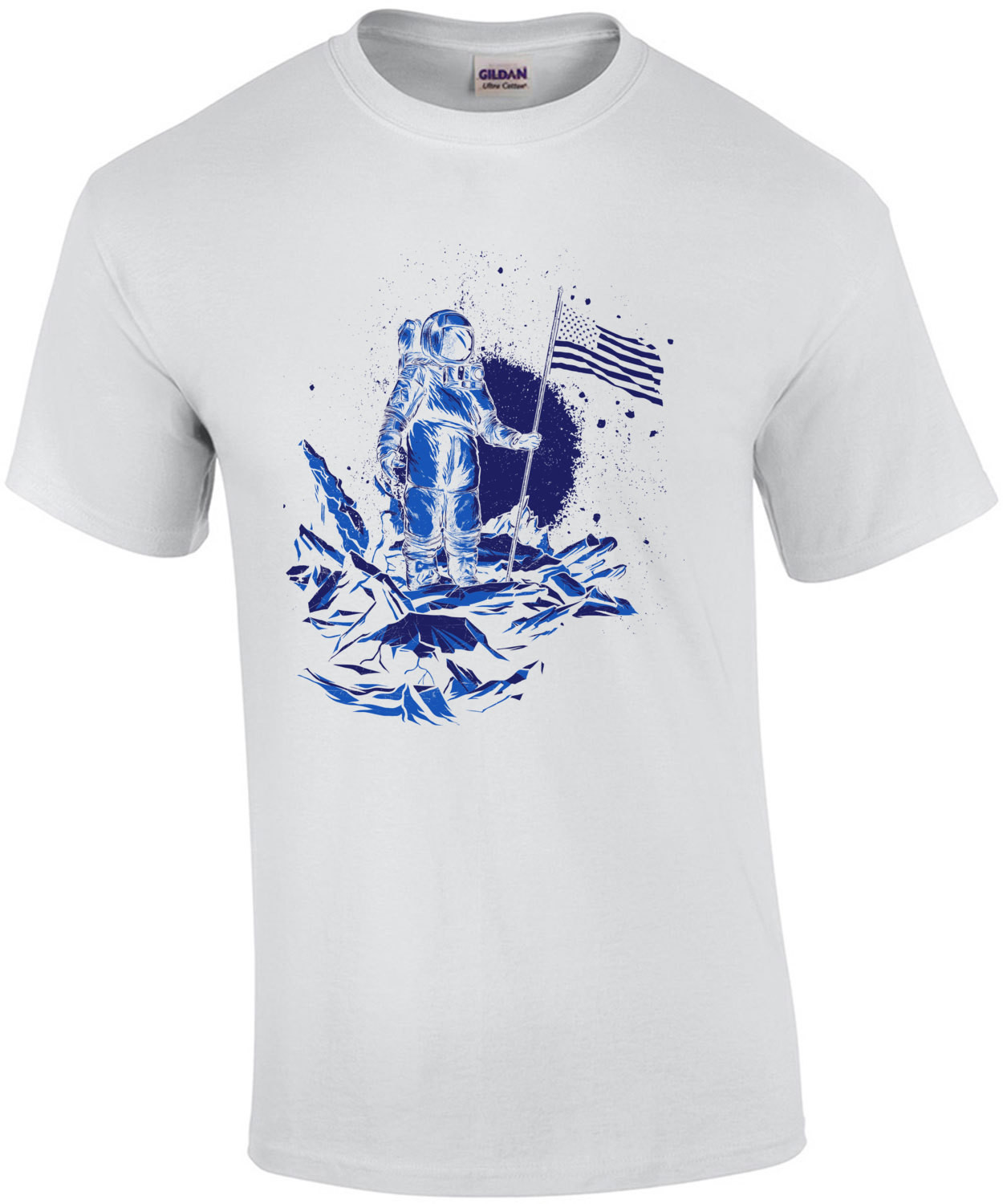America Lands On Moon Patriotic Astronaut T-Shirt