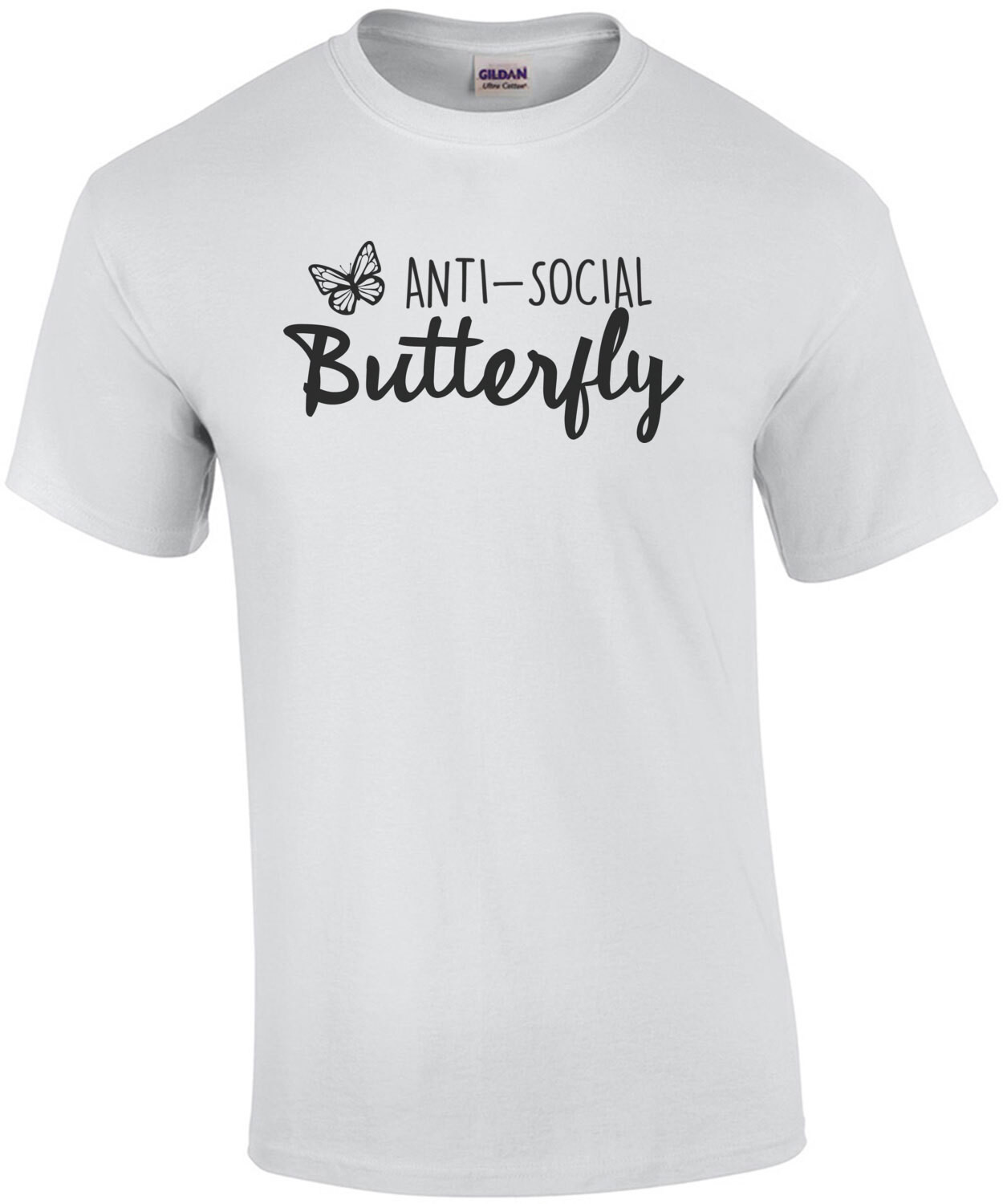 Anti-Social Butterfly - sarcastic ladies t-shirt