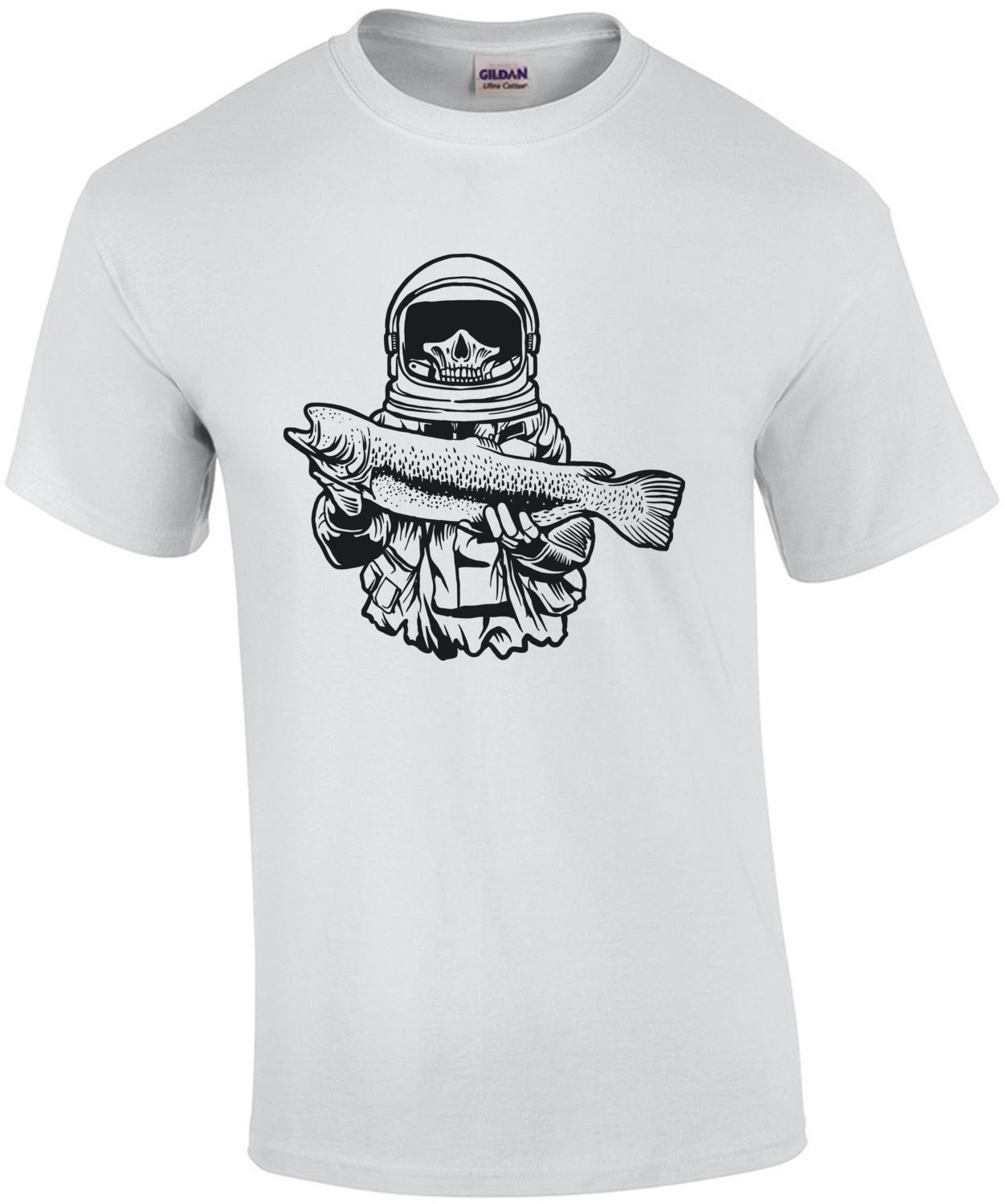 Astronaut Fishing Gothic T-Shirt