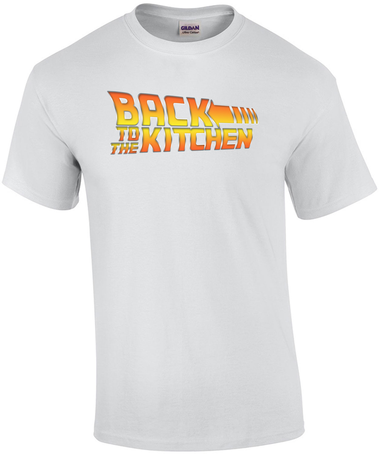 Back To the Kitchen - Back to the future parody t-shirt.