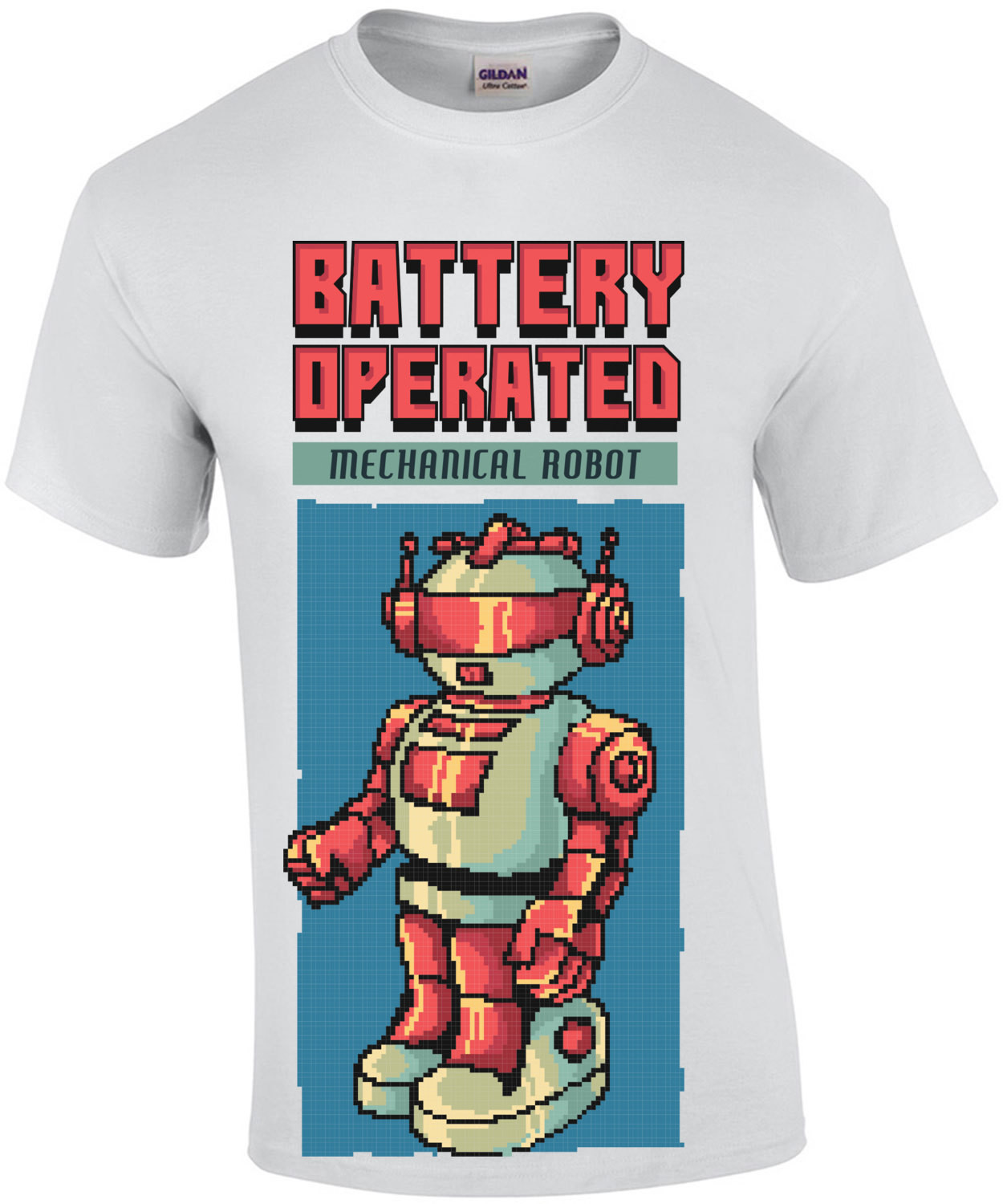 Battery Operate Mechanical Robot Retro Toy T-Shirt