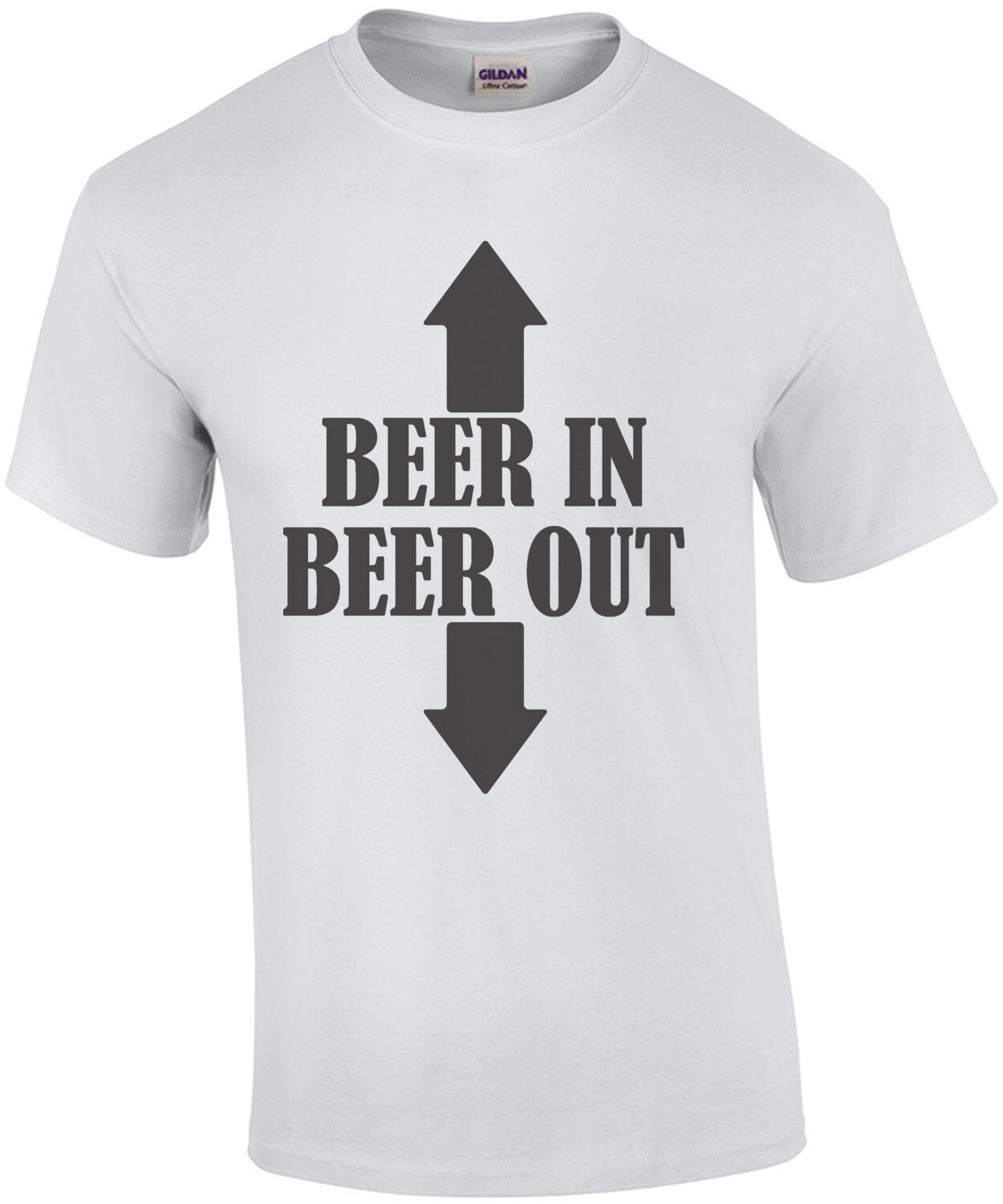 Beer in - Beer out - funny beer drinking t-shirt