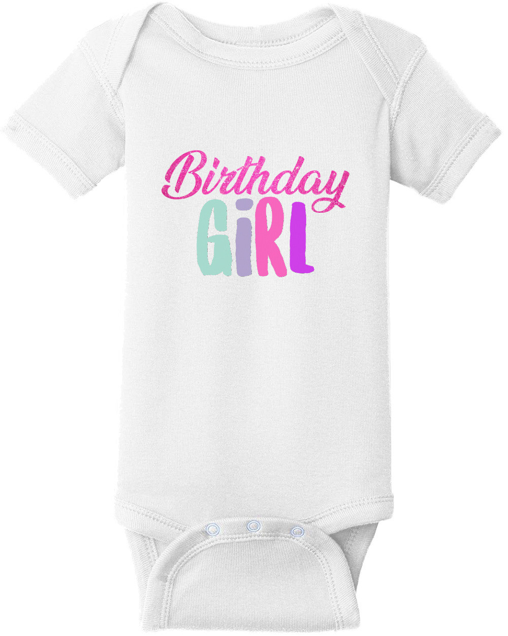Birthday Girl Shirt. Girl's Happy Birthday. Custom T-Shirt with your girl's name and age on the back. Personalized Birthday T-Shirt