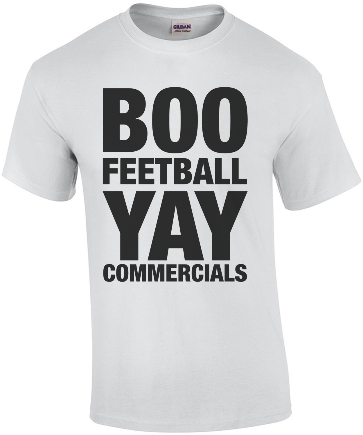 Boo Feetball Yay Commercials Funny Super Bowl Shirt