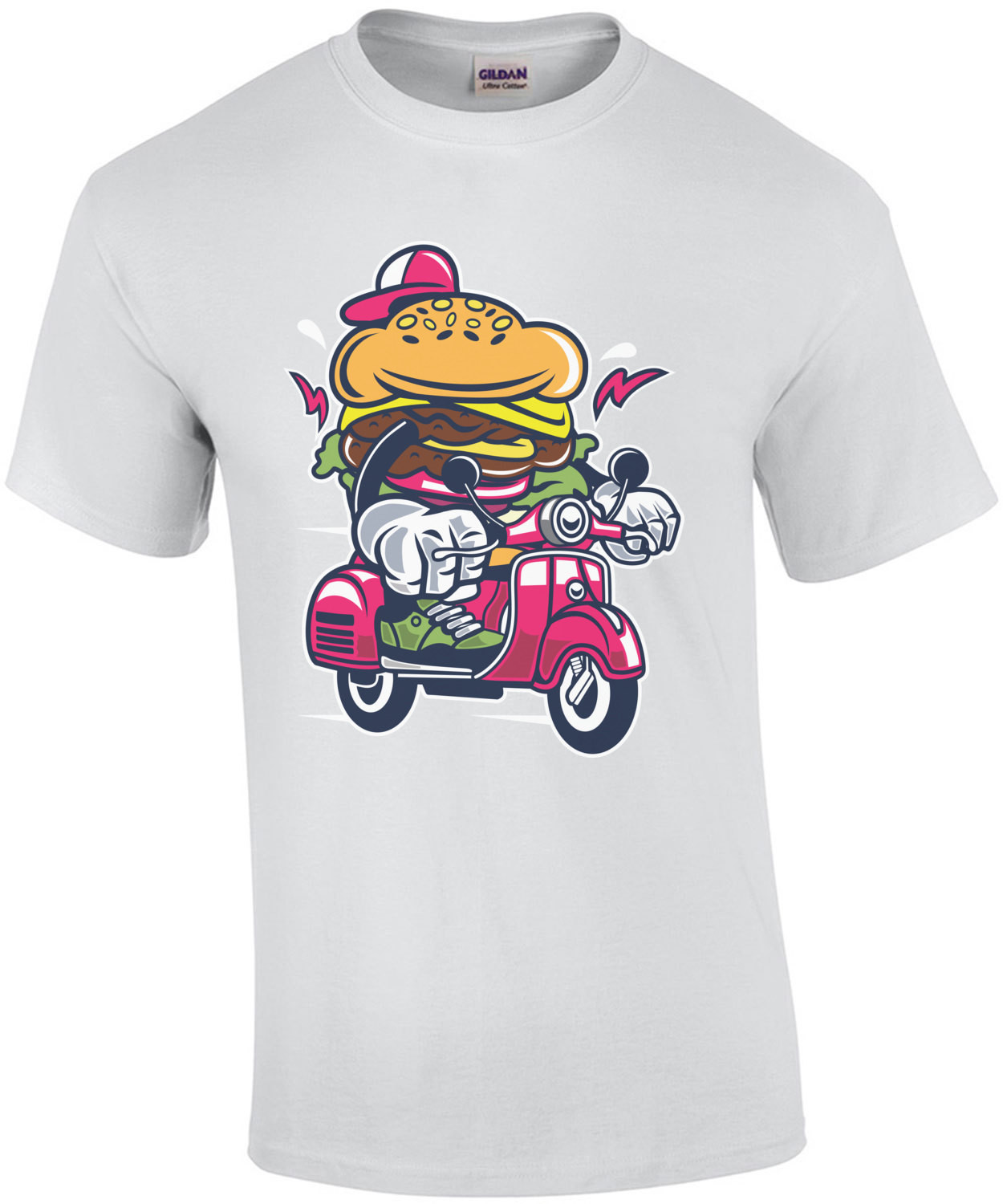 Burger On A Scooter T-Shirt
