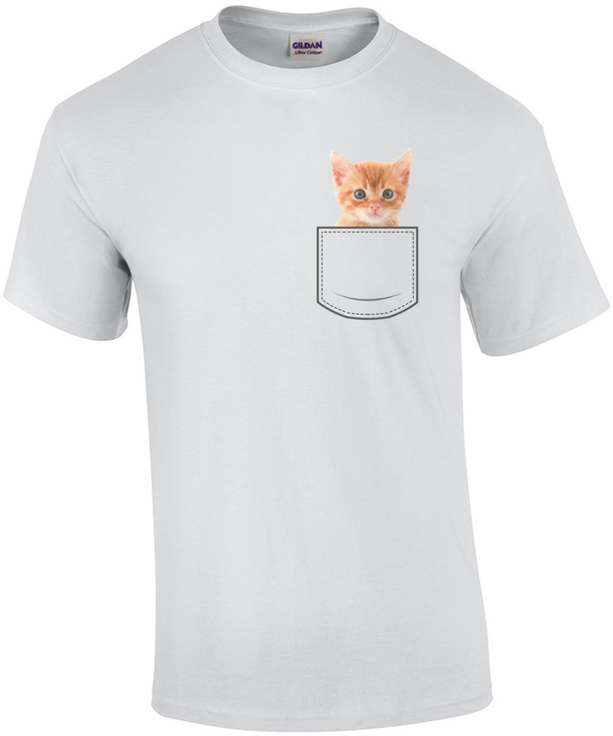 Cat in pocket - pocket pet t-shirt