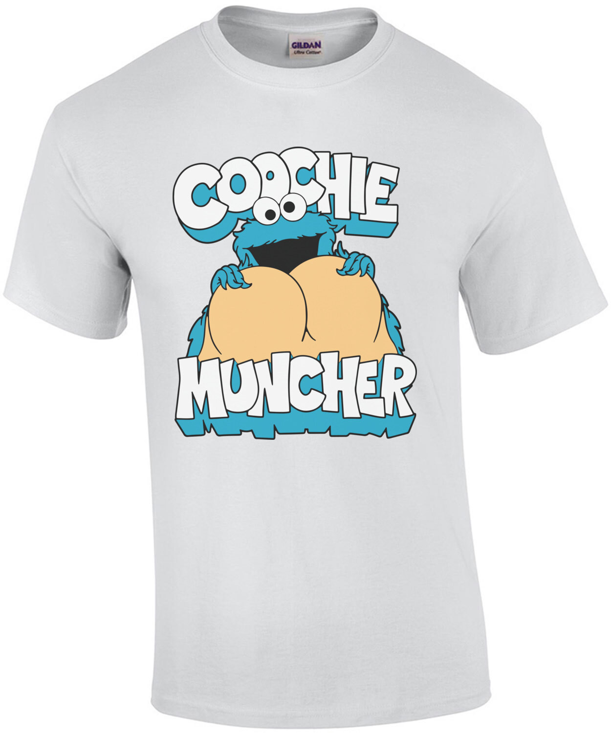 Coochie Muncher - Cookie Monster Parody Adult Funny Offensive T-Shirt