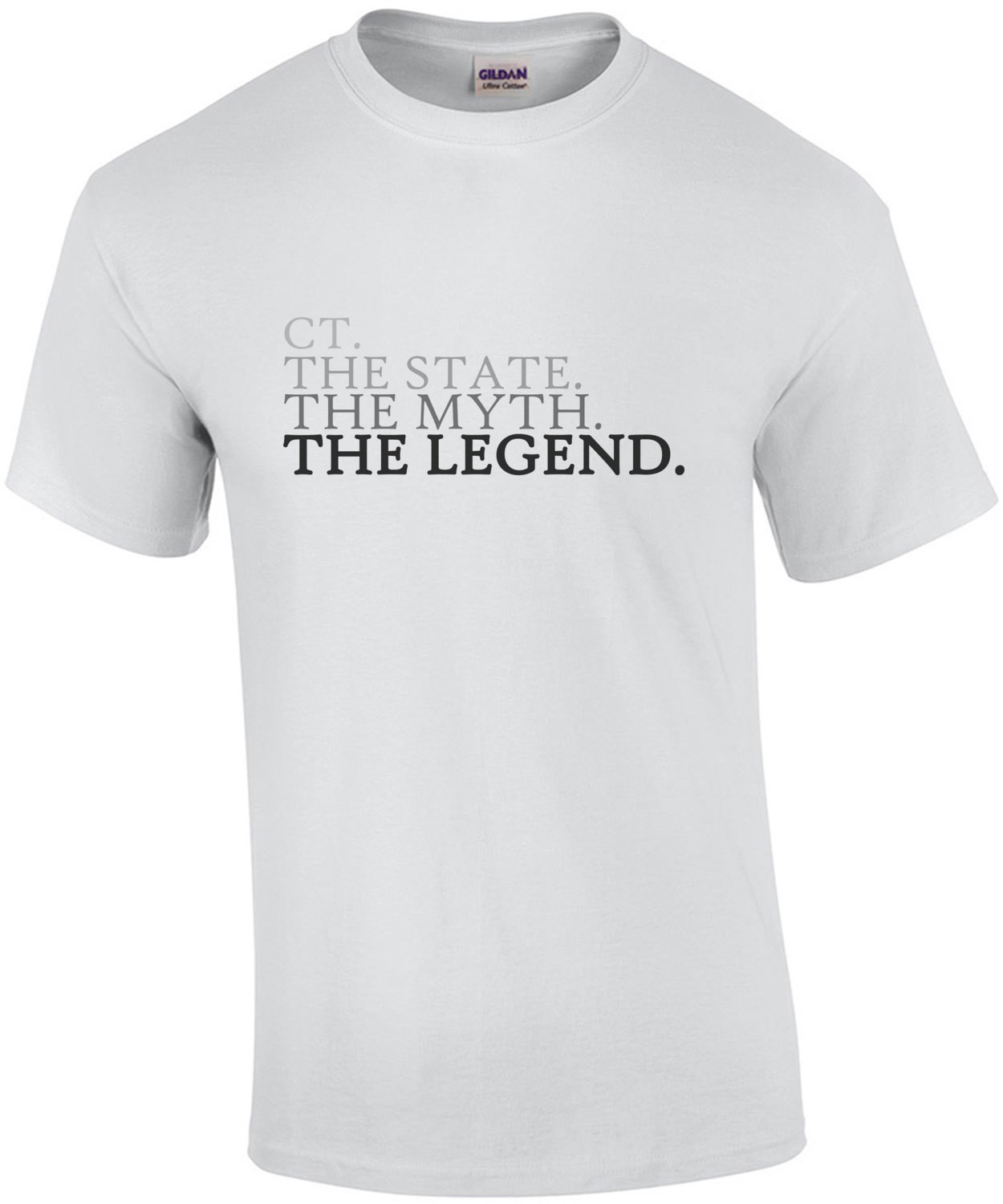 CT. The State. The Myth. The Legend. Connecticut T-Shirt