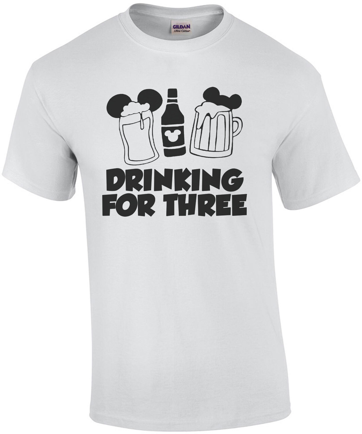 Drinking for 3 - Disney couples pregnancy t-shirt