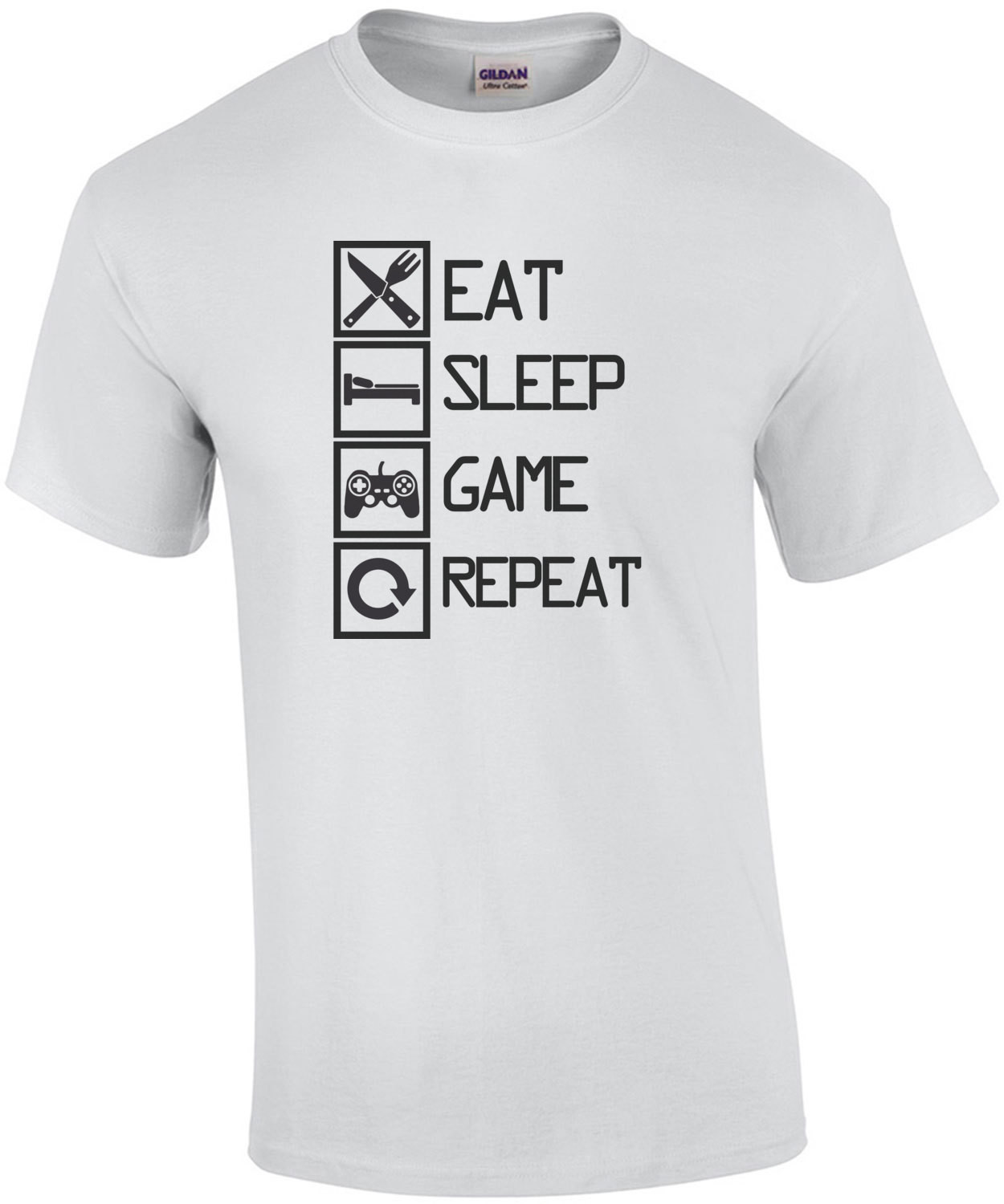 eat sleep game repeat - gaming t-shirt
