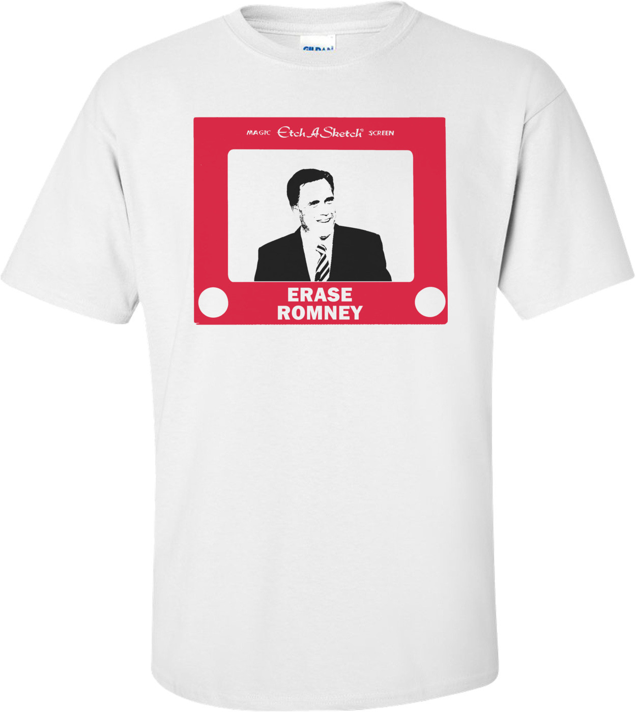 Etch A Sketch Erase Romney - Anti Mitt Romney Shirt