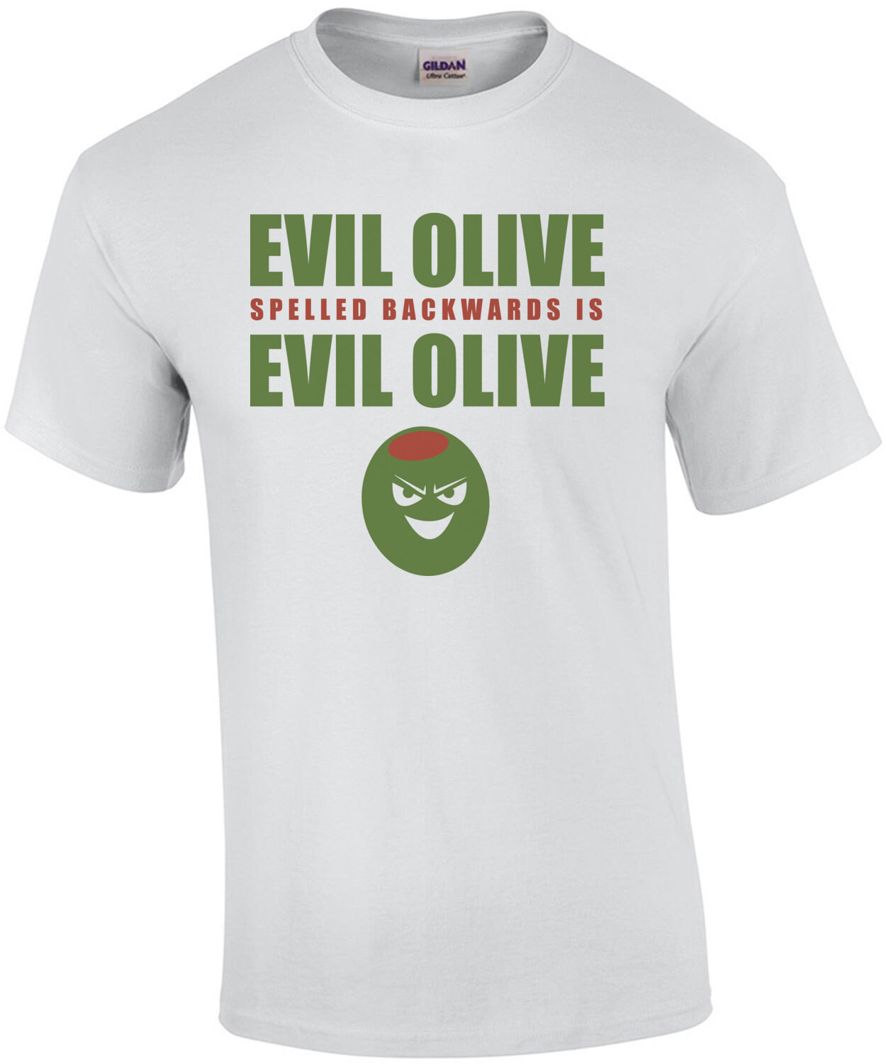 Evil Olive Spelled Backwards is Evil Olive - Funny T-Shirt