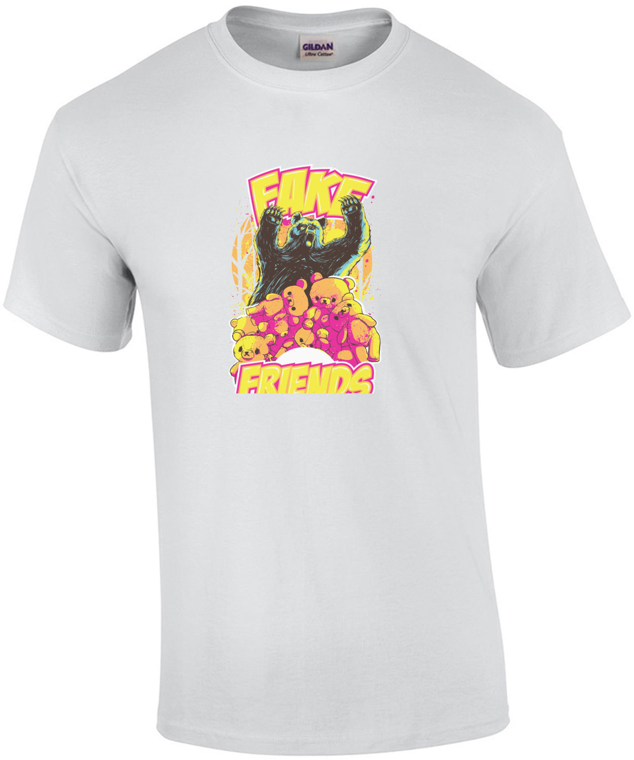 Fake Friends Trendy Bears Graphic T-Shirt
