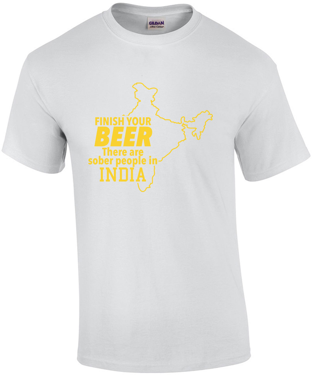 Finish your beer there are sober people in India - beer t-shirt
