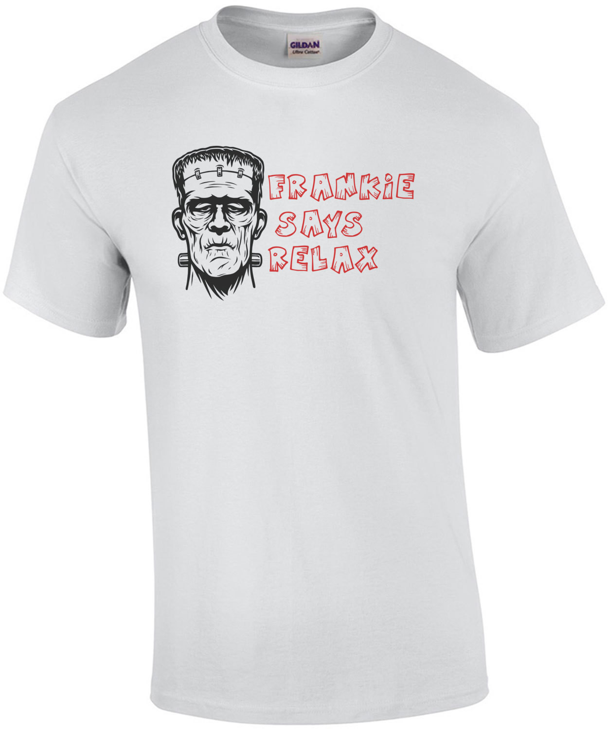 Frankie Says Relax Funny Frankenstein Halloween T-Shirt