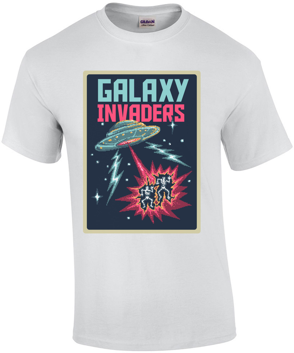 Galaxy Invaders Retro Movie Poster T-Shirt