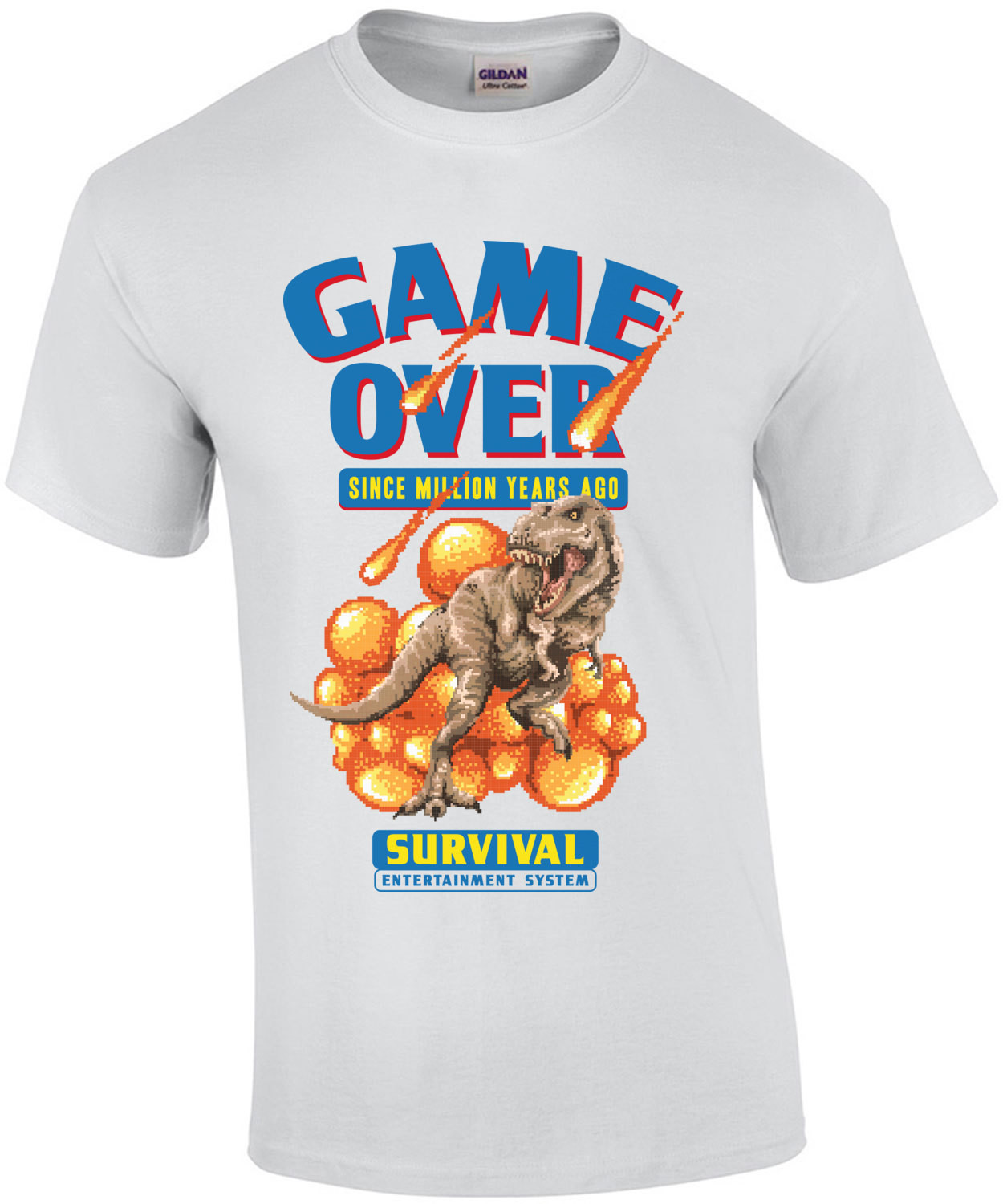 Game Over Retro Dinosaur Parody T-Shirt
