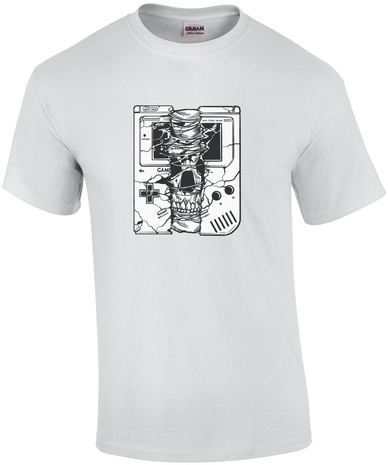 Gameboy Spooky Skull Creepy T-Shirt