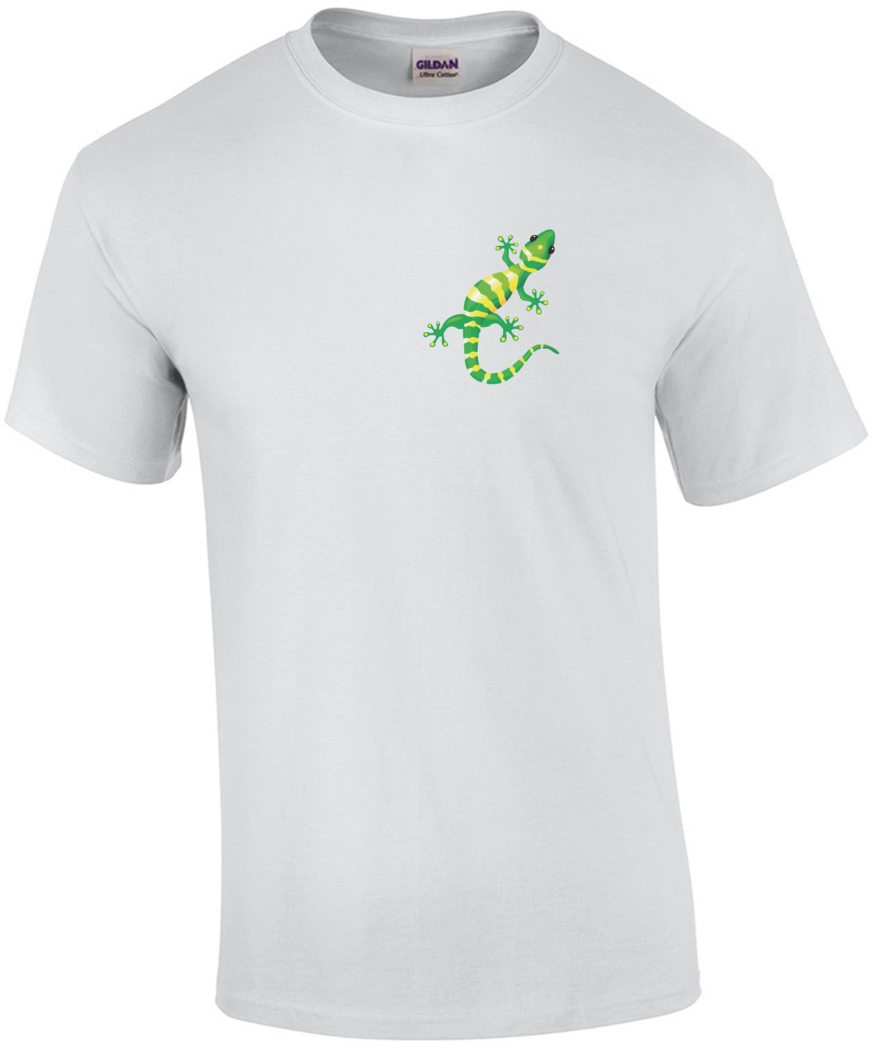 Gecko crawling on shirt - gecko t-shirt