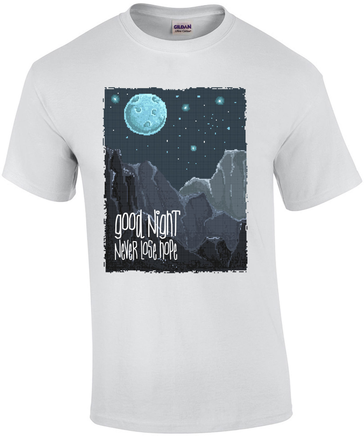 Good Night Never Lose Hope Retro Moon T-Shirt