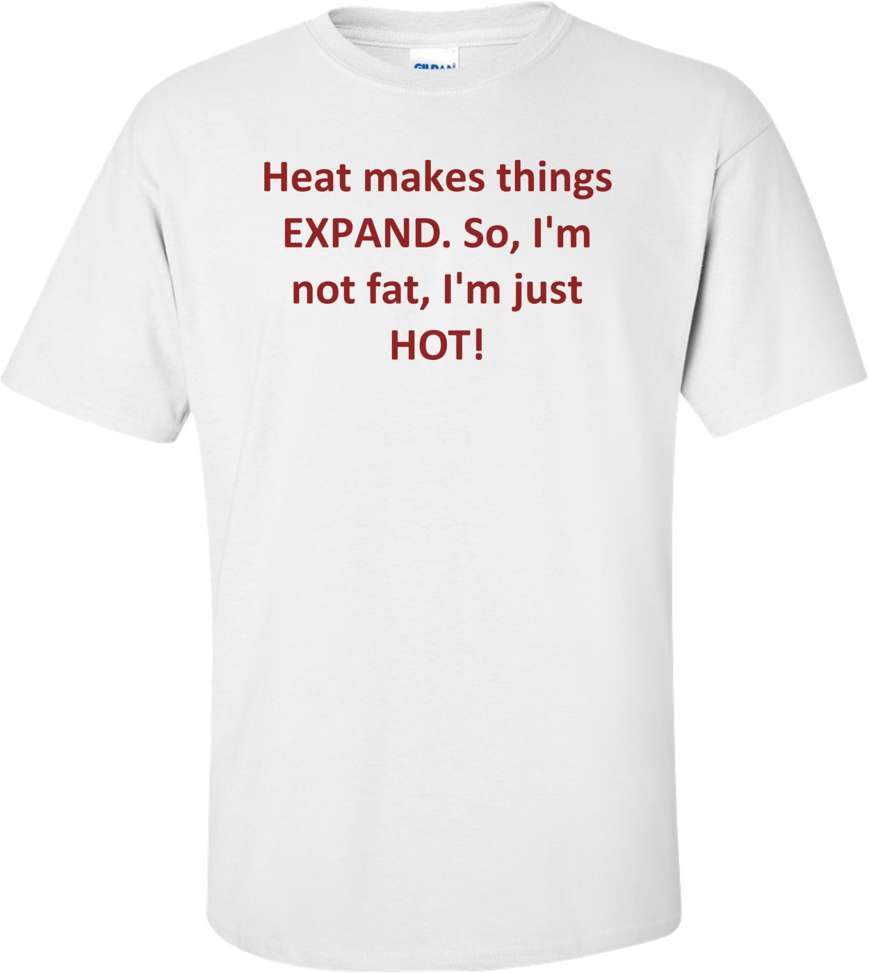 Heat makes things EXPAND. So, I'm not fat, I'm just HOT! Shirt