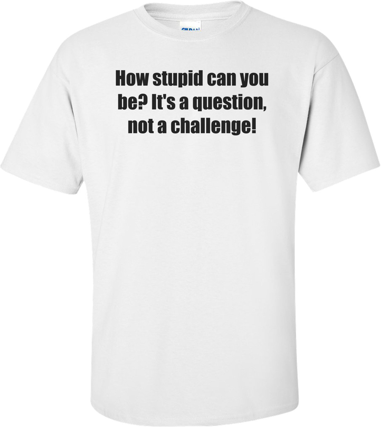 How stupid can you be? It's a question, not a challenge! Shirt