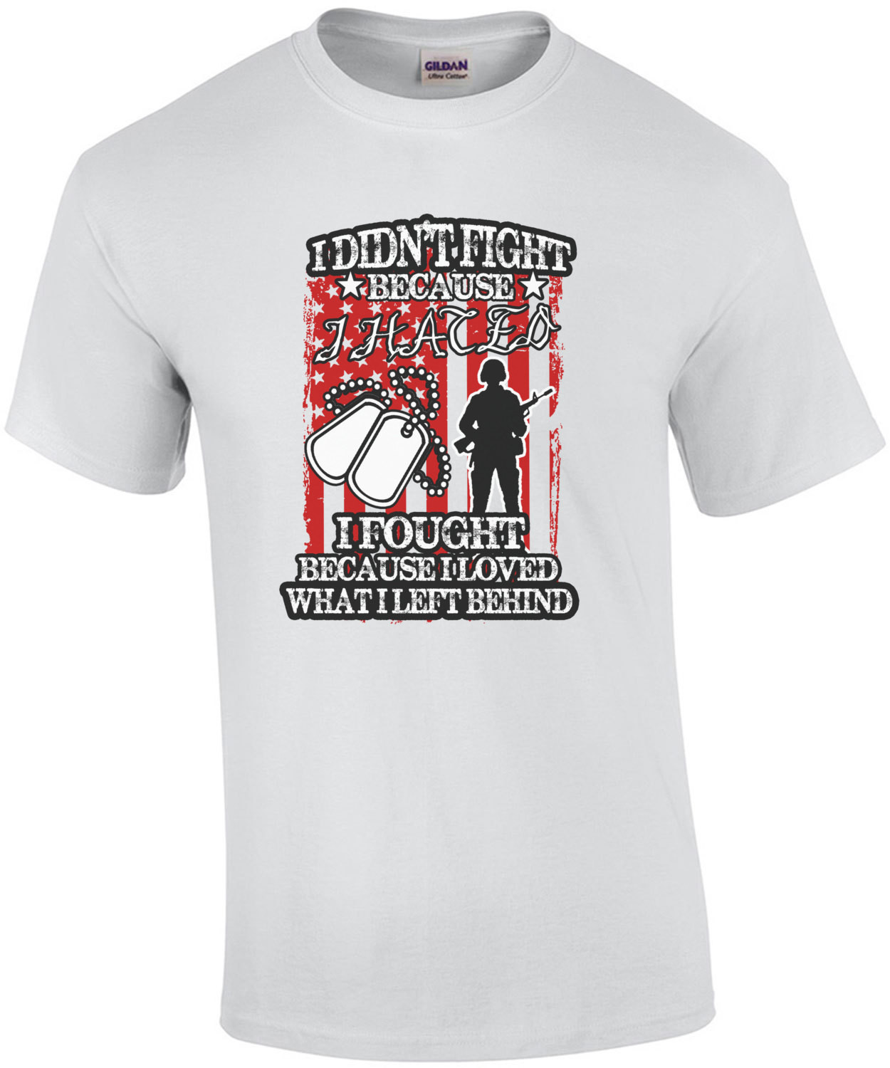 I Didnt Fight Because I Hated I Fought Because I Love What I Left Behind Military T-Shirt