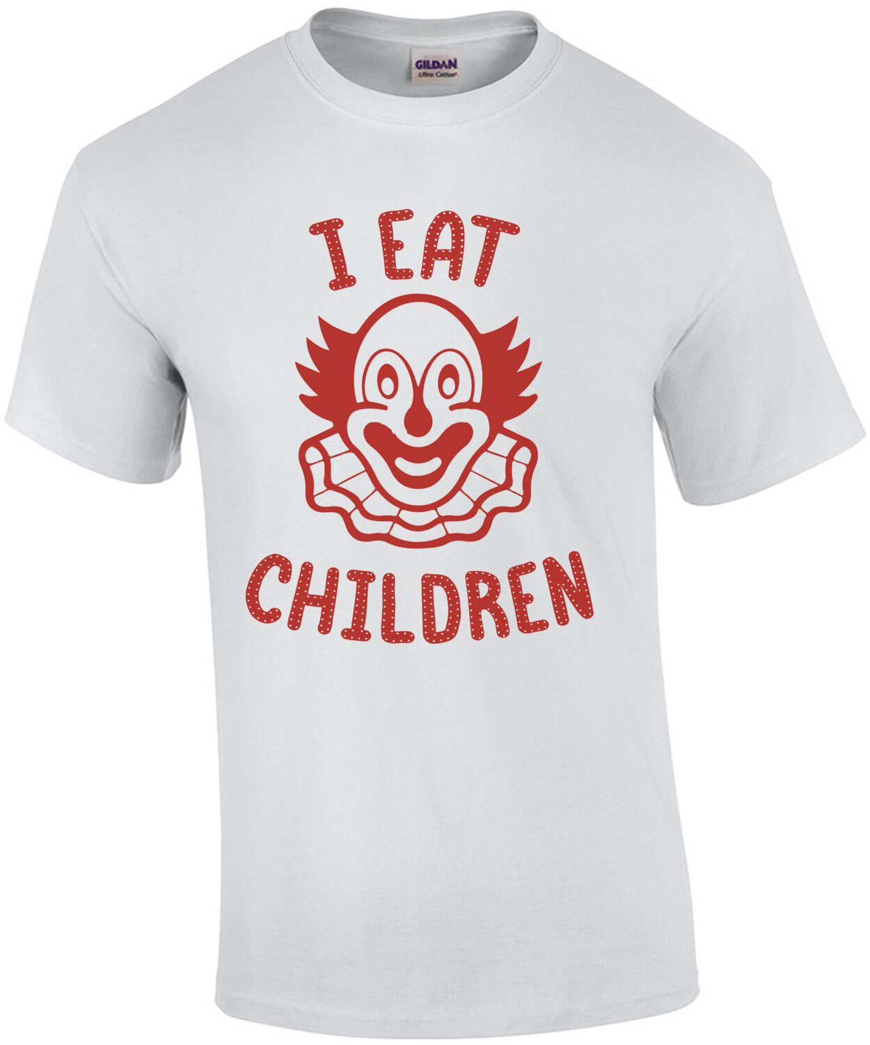 I eat children - evil clown creepy t-shirt