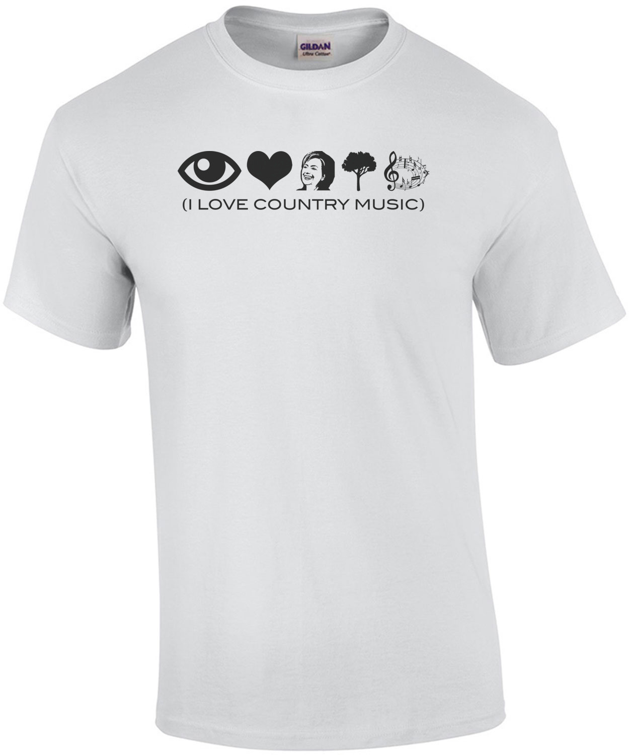 I Love Country Music Anti Hillary Clinton T-Shirt
