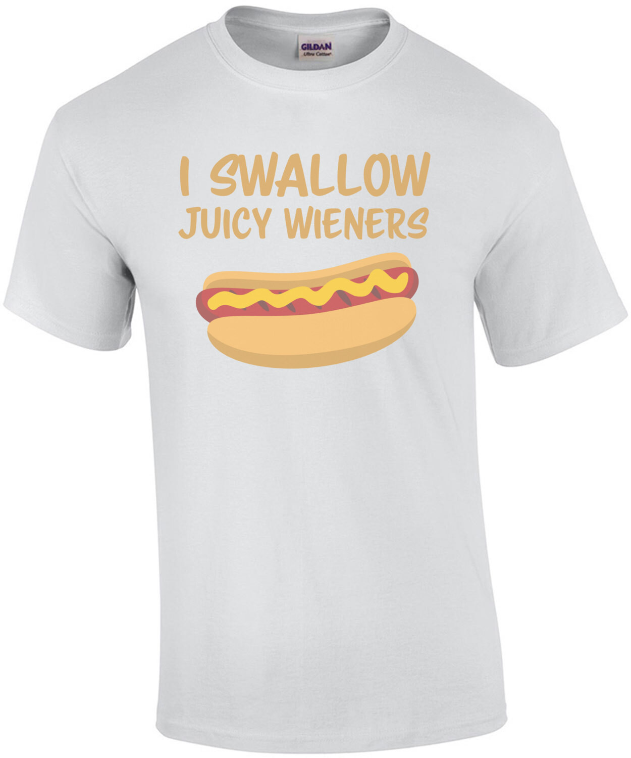 I swallow juicy wieners - funny offensive dirty t-shirt