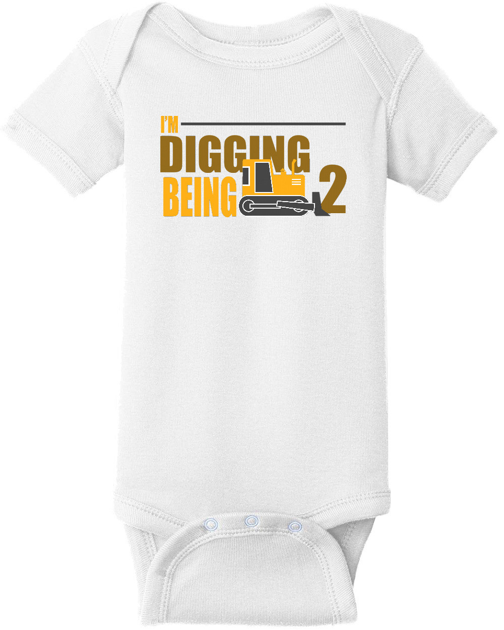 I'm digging being 2 - Boys Happy Birthday. Custom T-Shirt with your boys age. Personalized Birthday T-Shirt