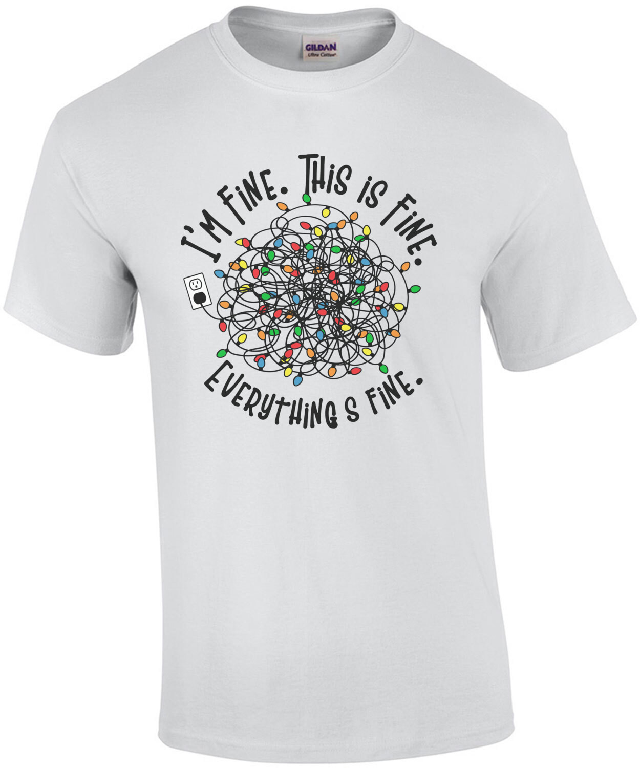I'm Fine This Is Fine Christmas Lights Shirt