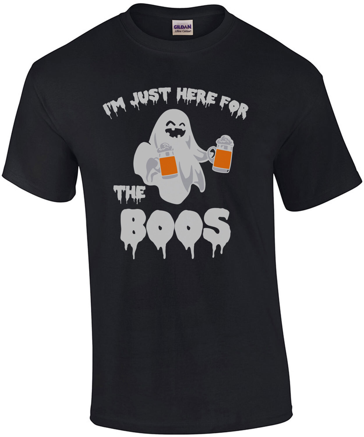 I'm Just Here for the Boos - Funny Halloween Drinking T-Shirt