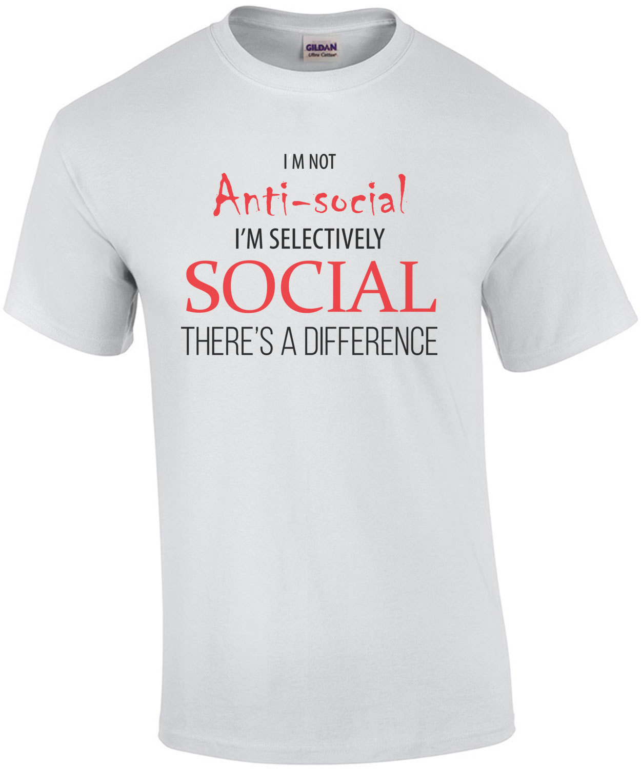 I'm not anti-social - I'm selectively social - sarcastic t-shirt