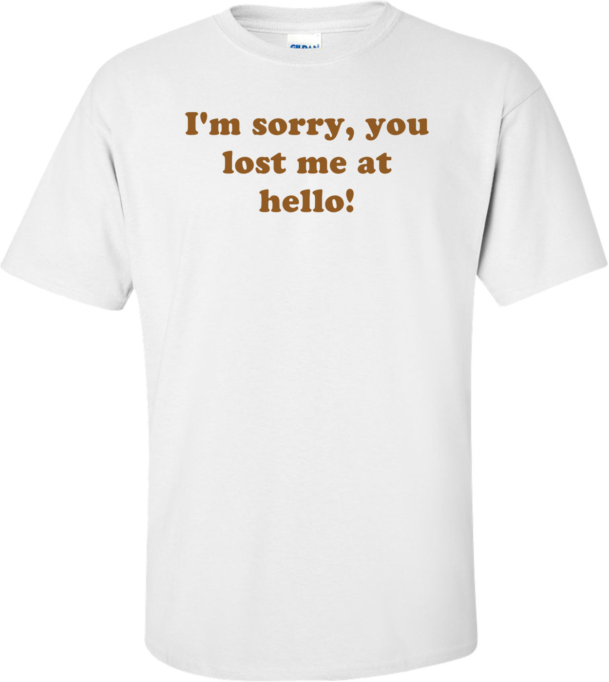 I'm sorry, you lost me at hello! Shirt