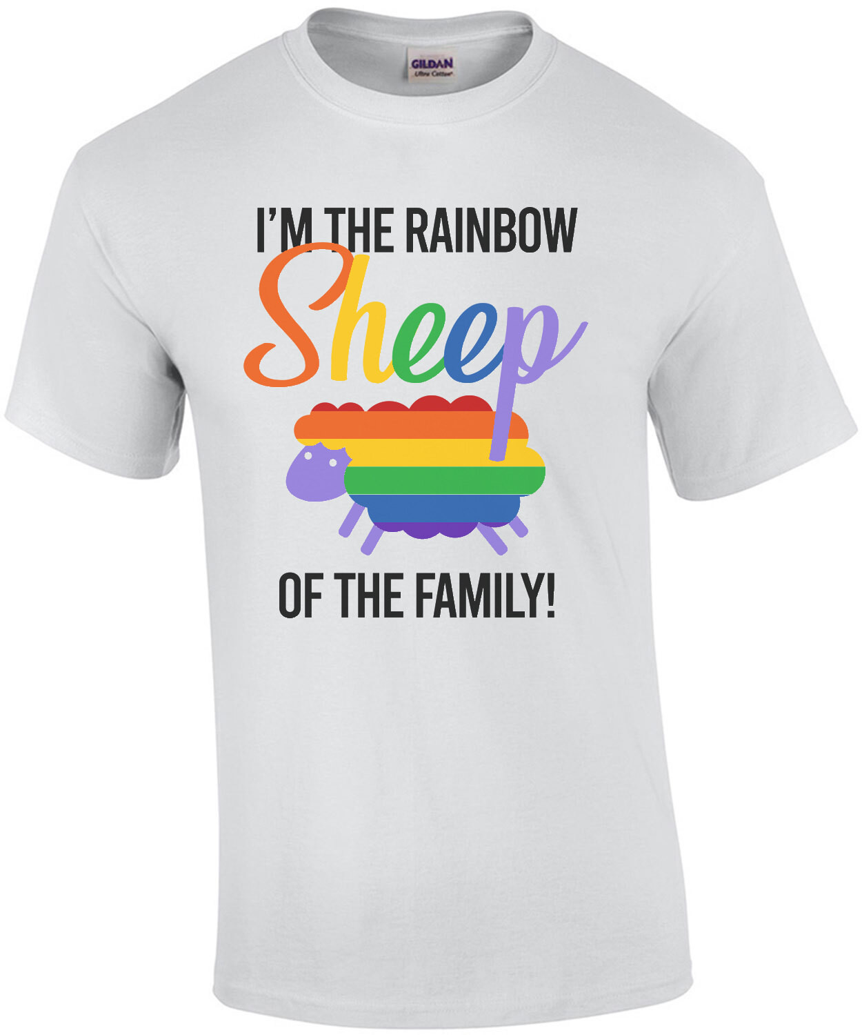 I'm the rainbow sheep of the family! - gay pride t-shirt