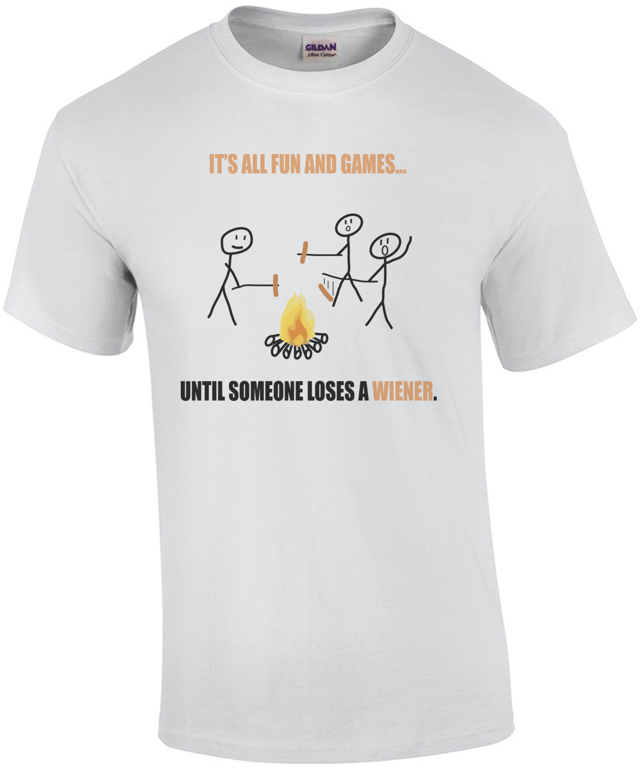 It's all fun and games until someone loses a wiener. Funny T-Shirt