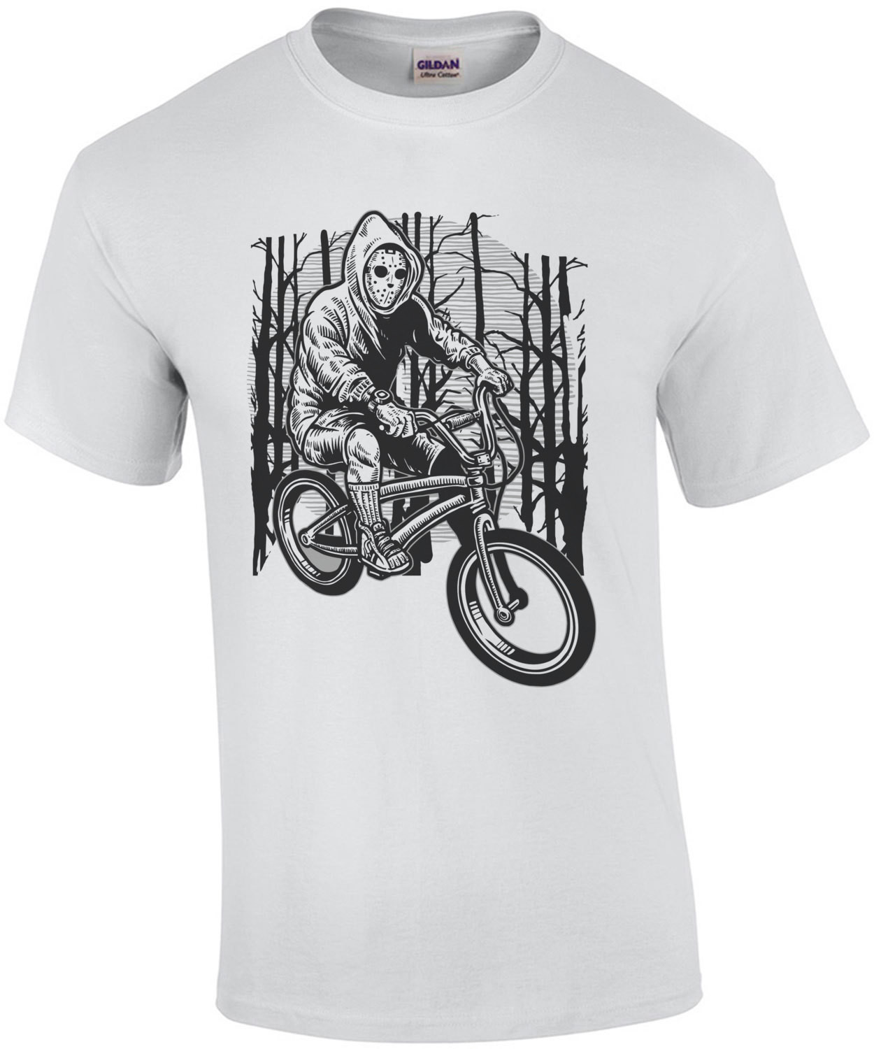 Jason Riding Bicycle Grungy T-Shirt
